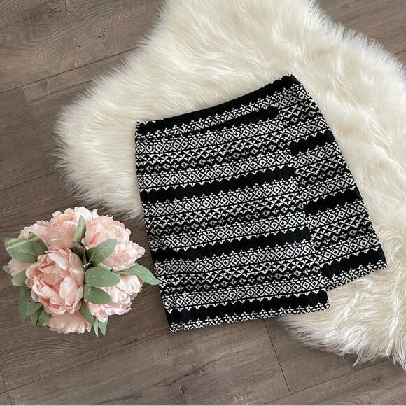 LOFT Norwegian Embroidered Thick Knit Wrap Skirt - Picture 1 of 4